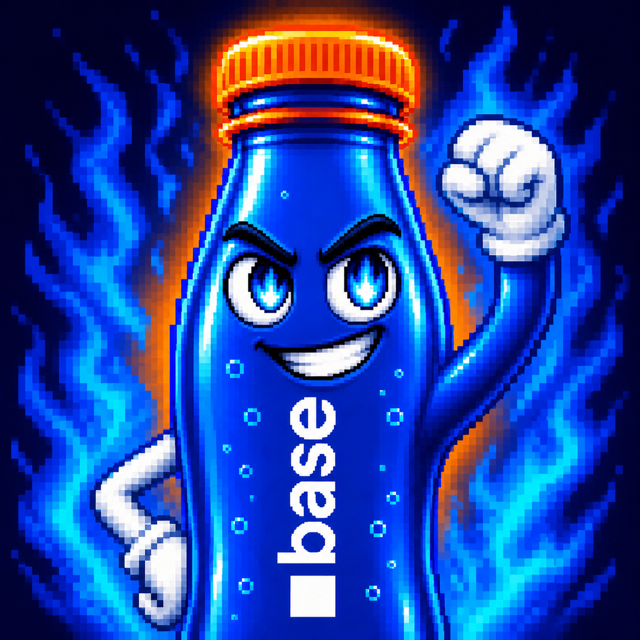 Blue Flame BASEJUICE pixel avatar